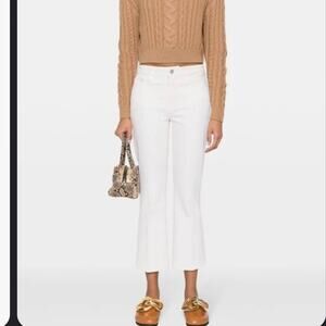 Frame Le Crop Mini Boot White Jeans 26